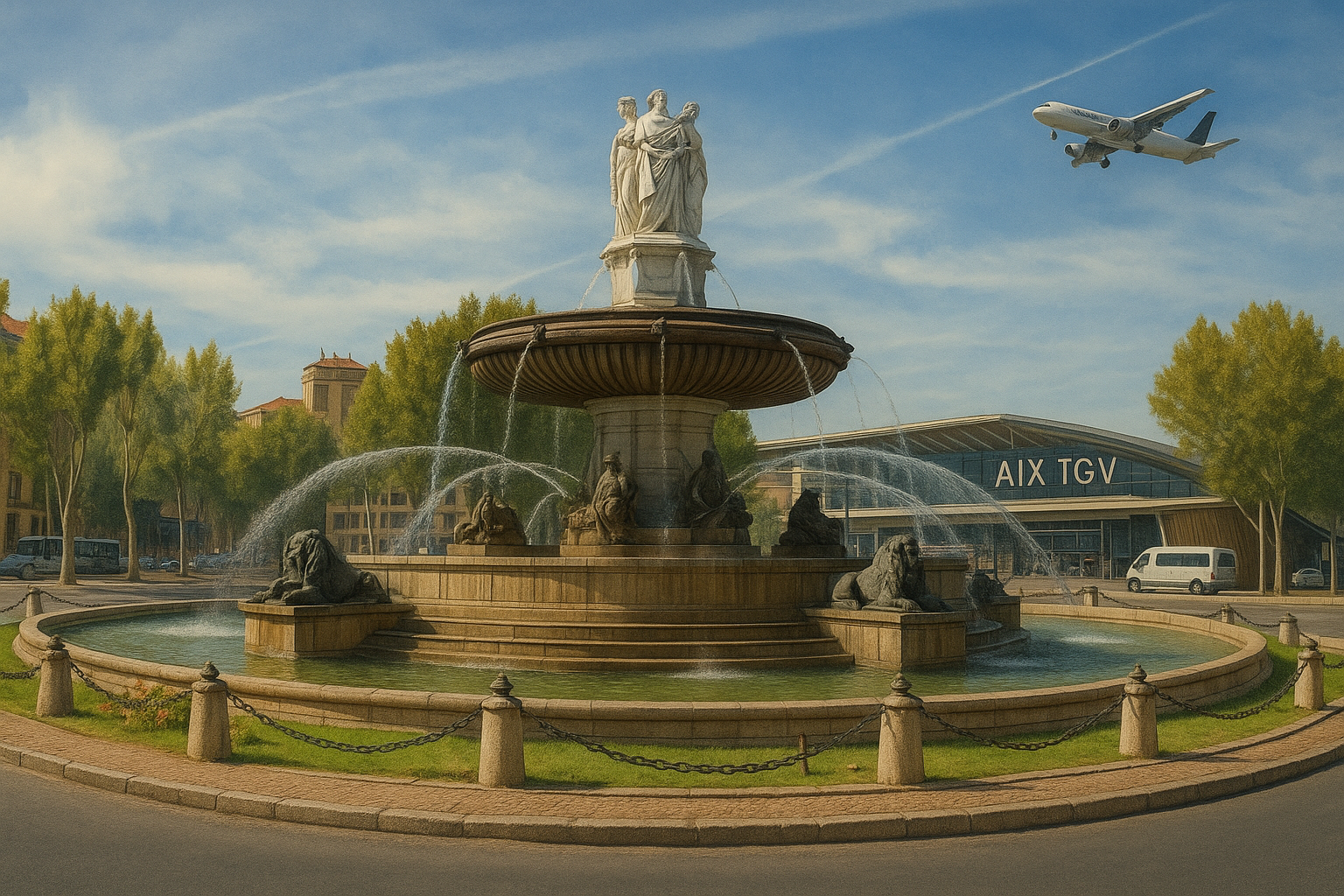 chauffeur taxi Gare TGV Aix en Provence Cabries